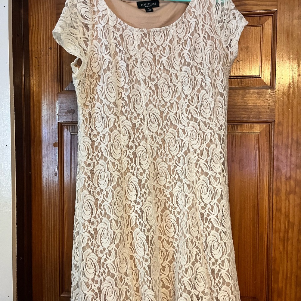Perceptions Ivory Lace Dress
